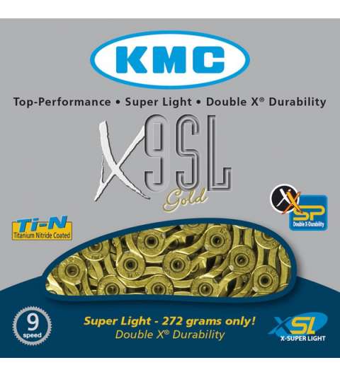 CADENA X9 SL 116 PASOS ORO - KMC - R: 31254