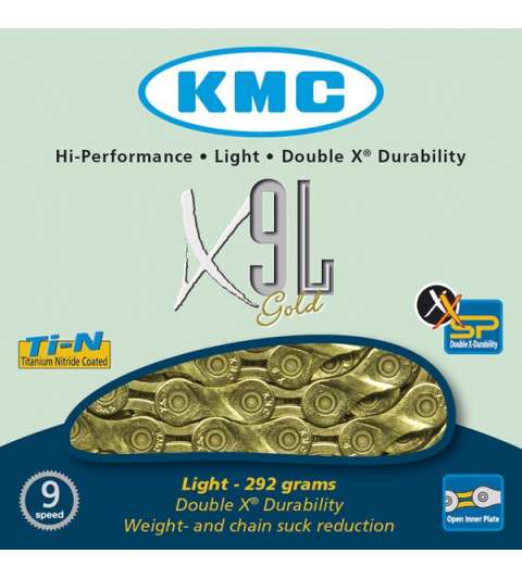 CADENA X9 L 116 PASOS ORO - KMC - R: 31269