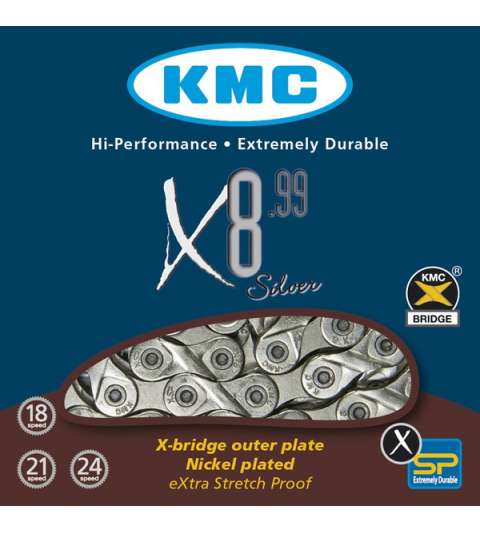 CADENA X8-99 116 PASOS INDEX 8V - KMC - R: 31248