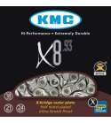 CADENA X8 93 116 PASOS INDEX 8V GRIS/CROMADA KMC R: 31242