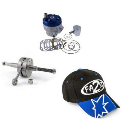 MAXI KIT AEROX / JOG RR LC 70 C.C. BIELA 85 C/ 39,30 PISTÓN 47,60 + GORRA OFICIAL 2FAST R: CRHQ393B85M-TFAST027G