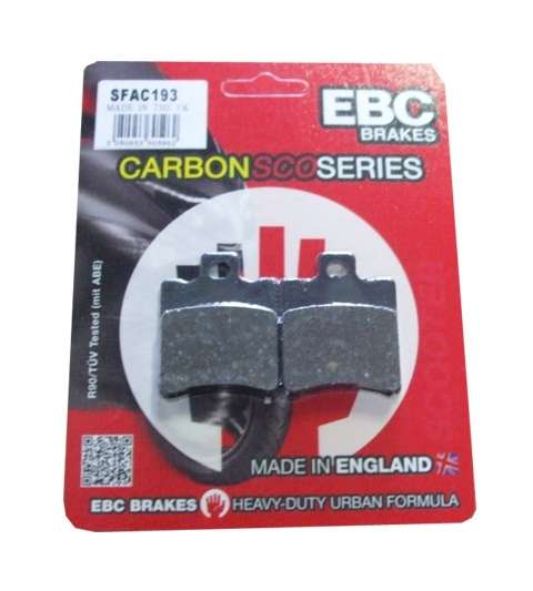 JUEGO PASTILLAS FRENO " CARBONO / COBRE " YAMAHA AEROX DELANTERAS EBC R: SFAC193