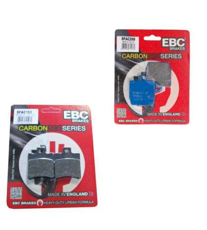 JUEGO PASTILLAS YAMAHA AEROX 50 " CARBONO / COBRE " EBC R: JPACCEBC