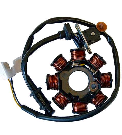 STATOR PEUGEOT VIVACITY 50 / X FIGHT 100 MITSUBA 8 POLOS 12V 140W CON PICK-UP (MOTOR PEUGEOT) R: 04163088