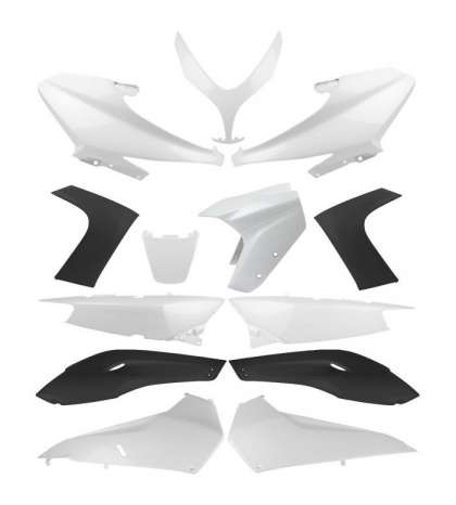 KIT PLASTICOS COMPETICIÓN BLANCA YAMAHA TMAX 500CC 2008-12 (13 PIEZAS) R: 369000L