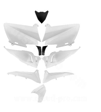 KIT DE PLASTICOS YAMAHA TMAX 530CC 2012- 14 BLANCO COMPETICIÓN (10 PIEZAS) R: 367306