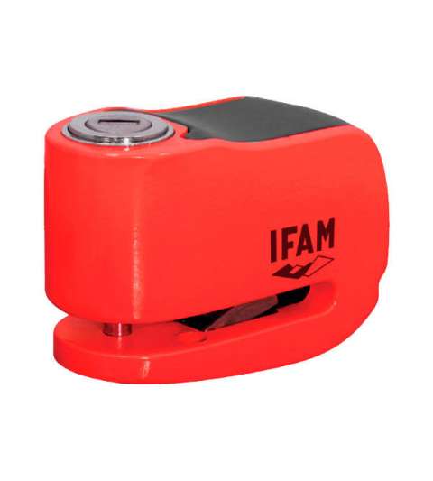 CANDADO DISCO ( CON ALARMA ) STORM MINI ROJO IFAM R: 053104R