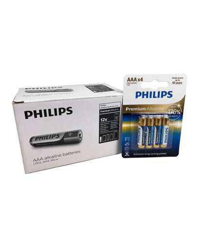 PILA PHILIPS PREMIUM ALKALINE AAA ( BLISTERS 4 UNIDADES ) R: 60975165