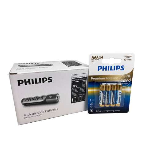 PILA PHILIPS PREMIUM ALKALINE AAA ( BLISTERS 4 UNIDADES ) R: 60975165