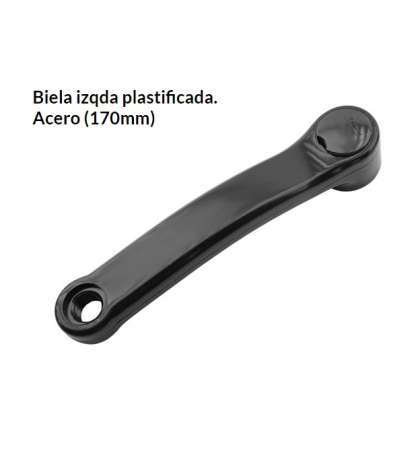 BIELA IZQUIERDA 170 MM PLASTIFICADA ACERO R: 357
