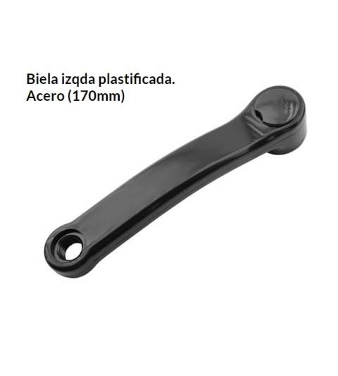 BIELA IZQUIERDA 170 MM PLASTIFICADA ACERO R: 357