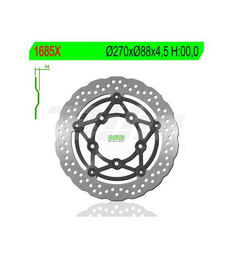 DISCO DE FRENO DELANTERO FLOTANTE KYMCO ARK 550 17/19 NG R: 9621685X