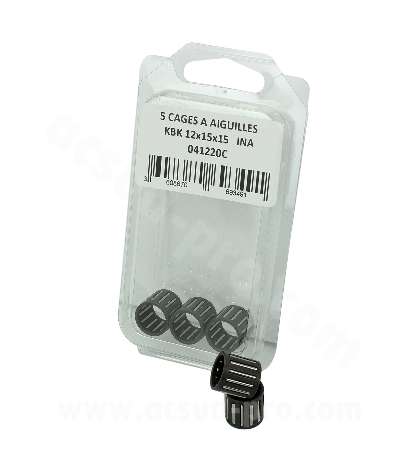 JAULAS DE AGUJAS PISTÓN 12X15X15 ( CAJA 5 PIEZAS ) MIINARELLI AM6 / YAMAHA / RIEJU / BETA.- DERB I / GILERA FAG R: 041220C