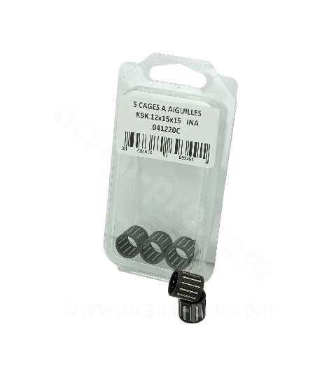 JAULAS DE AGUJAS PISTÓN 12X15X15 ( CAJA 5 PIEZAS ) MIINARELLI AM6 / YAMAHA / RIEJU / BETA.- DERB I / GILERA FAG R: 041220C