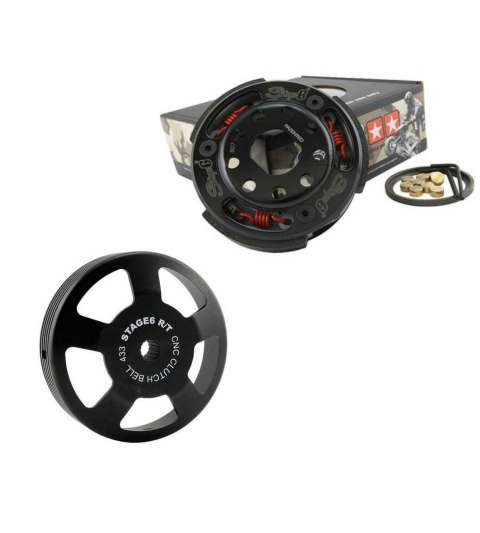 EMBRAGUE + CAMPANA YAMAHA AEROX / JOG RR 50 REGULABLE RACING 107 MM. STAGE 6 R: ECA107