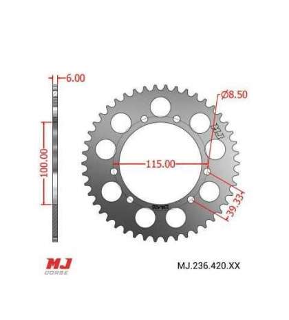 CORONA ARRASTRE 46 PASOS BETA / GILERA / MH 50 ( ANTIGUAS ) R: MJ.236.420.46