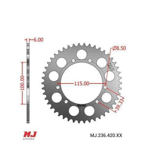 CORONA ARRASTRE 46 PASOS BETA / GILERA / MH 50 ( ANTIGUAS ) R: MJ.236.420.46