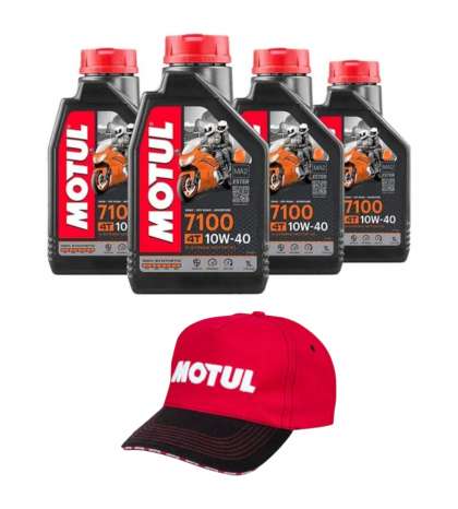 PACK ( 4 ENVASES DE 4 LITROS ) ACEITE MOTUL 7100 10W 40 4T. R: 1680734