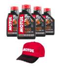 PACK ( 4 ENVASES DE 4 LITROS ) ACEITE MOTUL 7100 10W 40 4T. + GORRA R: 1680734