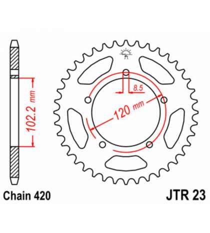 CORONA ARRASTRE APRILIA RS 50 47 DIENTES - JT - R: R2347