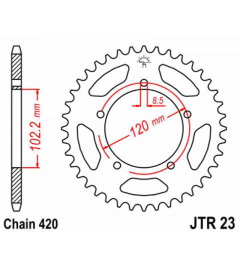 CORONA ARRASTRE APRILIA RS 50 47 DIENTES - JT - R: R2347