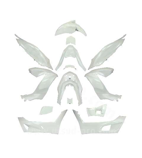 KIT PLASTICOS HONDA PCX 125 C.C. 2021 ( 14 PIEZAS ) BLANCO TNT R: 369011