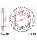 CORONA ARRASTRE HUSQVARNA 250 42 DIENTES JT R: 897-42