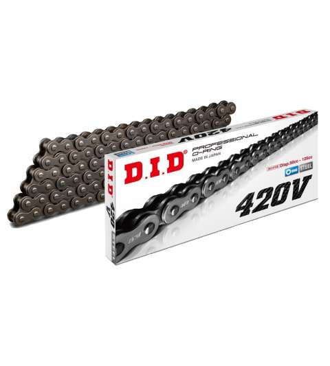 CADENA DID 420V 130 Z. ( CON RETENES ) ESPECIAL CILINDROS 2FAST / BIDALOT / TOP TPR / METRAKIT PRO R: 1148013130