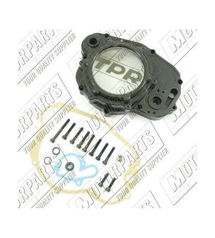 TAPA DE EMBRAGUE CNC TPR FACTORY TRANSPARENTE / NEGRA MINARELLI AM6 R: 99CFAMT10N