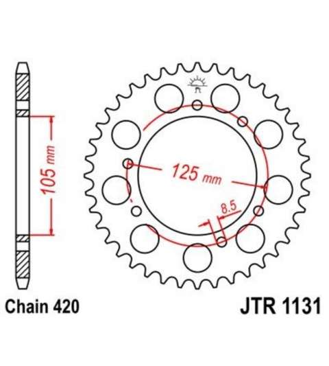 CORONA DE ARRASTRE APRILIA / DERBI / BETA 50 C.C. 45 Z. - JT - R: 1131-45