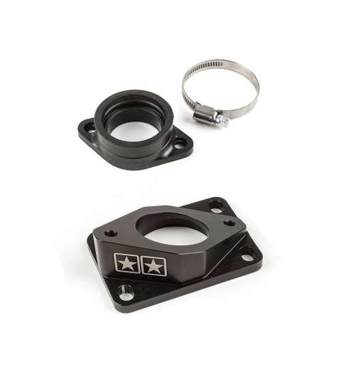 TOMA DE ADMISION STAGE6 R/T HIGH FLOW PARA CARB. PWK 32-34 MM. + GOMA COLECTOR DERBI / AM6 R: S6CC