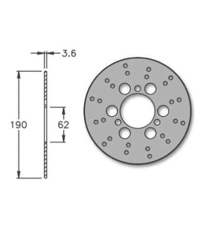 DISCO FRENO DELANTERO DERBI HUNTER / PADDOCK 50 C.C. - IGM - R: 2005-0317