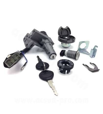 JUEGO CERRADURAS ( COMPLETO ) KYMCO AGILITY 50-125 RS 12' - TNT - R: 208234