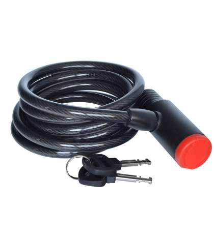 CANDADO ESPIRAL LLAVE PLANA 10 MM. GROSOR R: 8661
