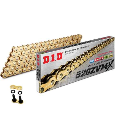 CADENA DID 520 ZVM-X ( 112 PASOS ) CON X-RING ORO R: 520112