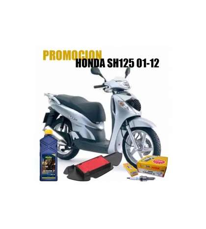 KIT REVISIÓN HONDA SH125 01-12 ACEITE+FILTRO AIRE+BUJIA R: SHBGT