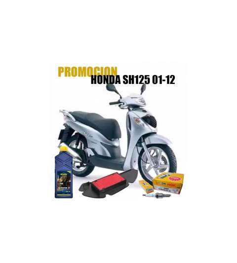KIT REVISIÓN HONDA SH125 01-12 ACEITE+FILTRO AIRE+BUJIA R: SHBGT