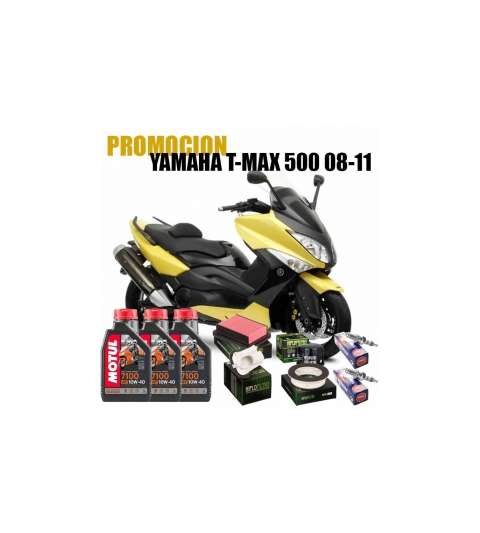 KIT REVISIÓN YAMAHA TMAX 500 08-11 ACEITE+FILTROS+BUJIAS R: YBVB
