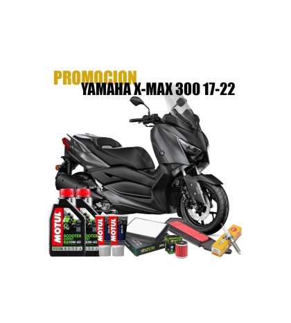 KIT REVISIÓN YAMAHA X-MAX 300 17-22 ACEITE+FILTROS+BUJIA R: YUNY