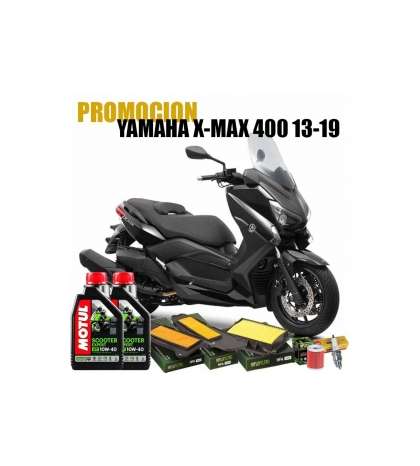 KIT REVISIÓN YAMAHA X-MAX 400 13-19 ACEITE+FILTROS+BUJIA R: YJYV