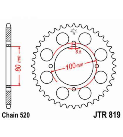 CORONA DE ARRASTRE SUZUKI GN 250 41Z R: R819 41