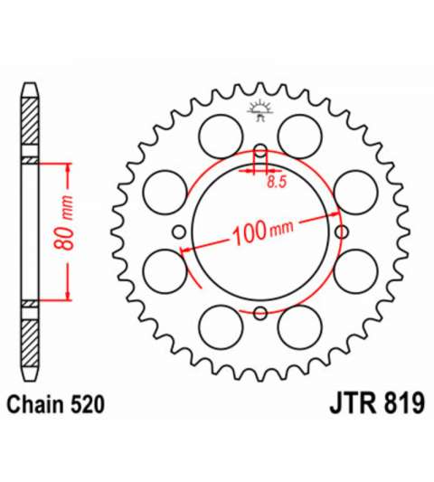 CORONA DE ARRASTRE SUZUKI GN 250 41Z R: R819 41