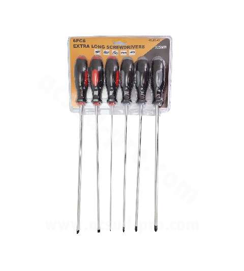 JUEGO DE 6 DESTORNILLADORES MAGNÉTICOS LARGOS DE 325 MM R: 541050S