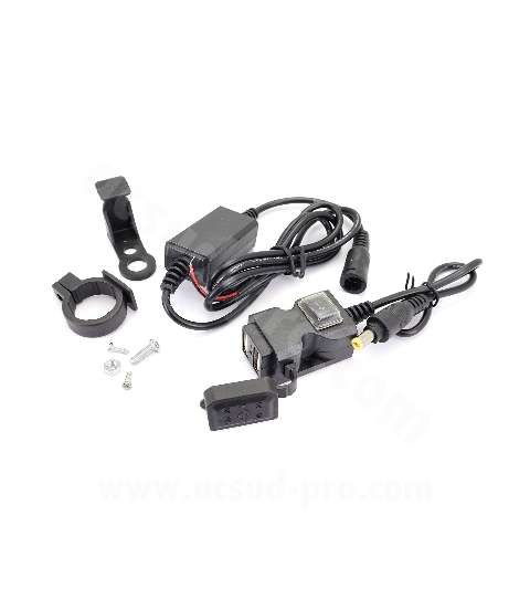 CARGADOR USB UNIVERSAL CON INTERRUPTOR SCOOTER/MOTO 12V/2.1A R: 540016H