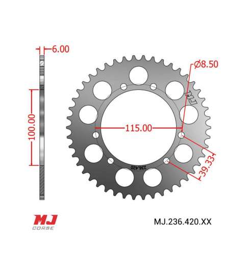 CORONA ARRASTRE 54 PASOS BETA / GILERA / MH 50 ( ANTIGUAS ) R: MJ.236.420.54