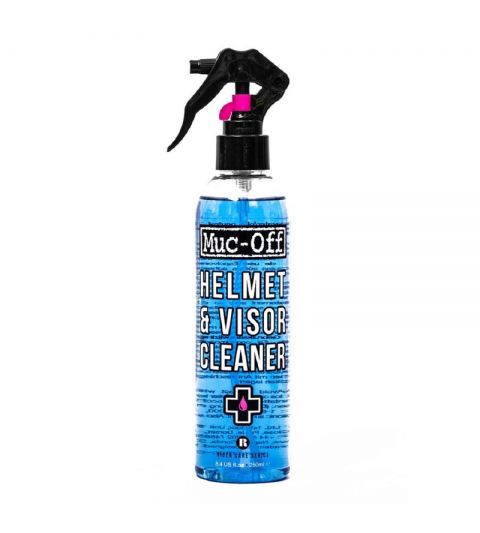 LIMPIADOR ANTIBACTERIANO DE LENTES Y CASCOS MUC-OFF HELMET & VISOR CLEANER BOTE 250 ML. R: 66401