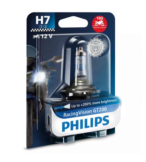 LAMPARA PHILIPS HALOGENA H7 RACING VISION MOTO 12V R: 2012972RG