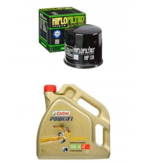 ACEITE 10W 40 CASTROL ( 4 LITROS ) + FILTRO ACEITE HF138 - HIFLOFILTRO - R: AC138