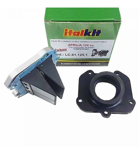 CAJA DE LÁMINAS ITALKIT D.40 M. (CARBONO) 8 PÉTALOS APRILIA RS 125 R: LC.12.125.1