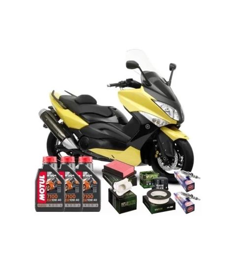 KIT REVISIÓN YAMAHA TMAX 500 08-11 ACEITE+FILTROS+BUJIAS R: KR7B